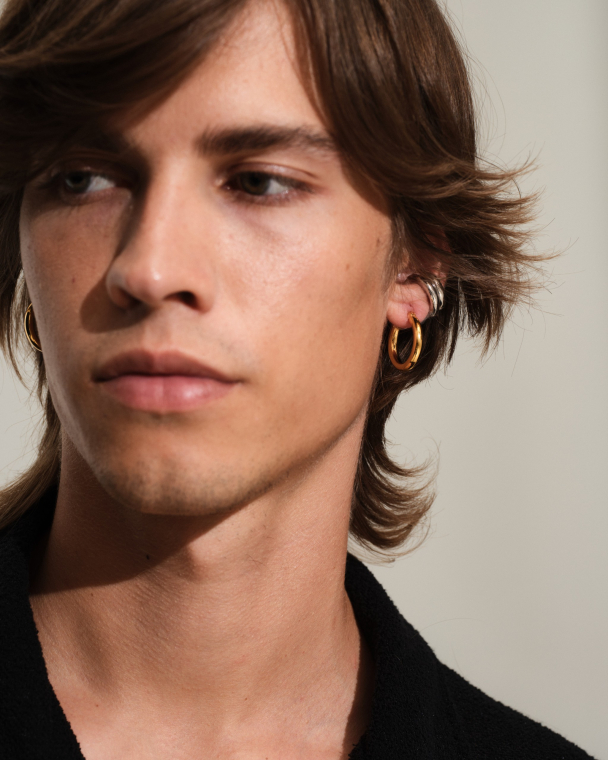 CLASSIC HOOP THICK MEDIUM GOLD - Image 2