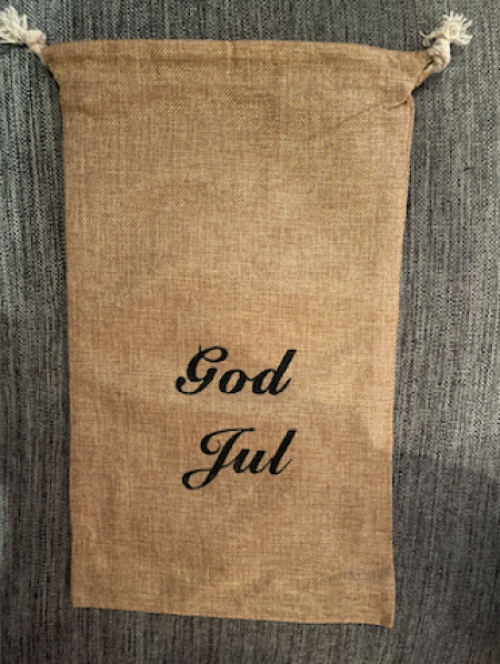 Gavepose av  JUT god jul-trykk 23x33cm