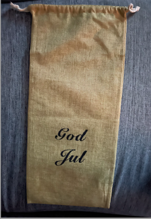 Gavepose av  JUT god jul-trykk 26x60cm