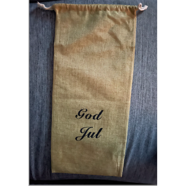 Gavepose av  JUT god jul-trykk 26x60cm