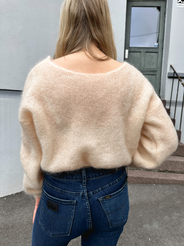Cornelia Cropped Cardigan - Almond - Image 3