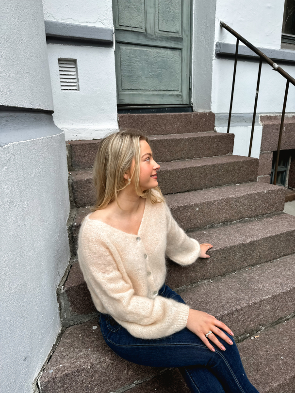Cornelia Cropped Cardigan - Almond - Image 4