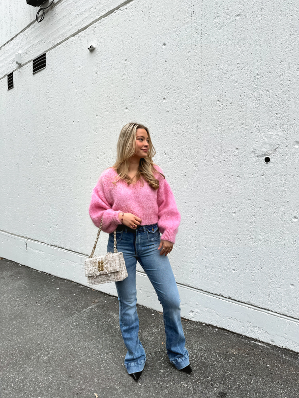 Milana Cropped Pullover - Soft Berry - Image 6