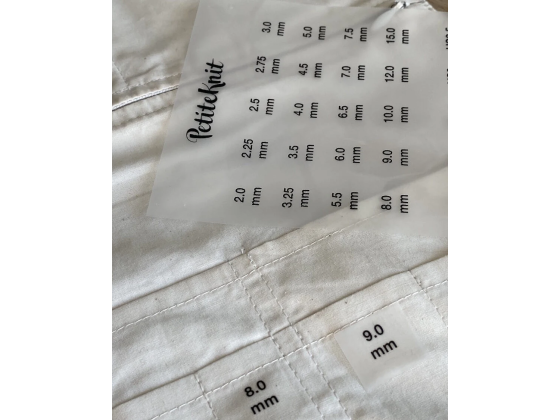 IRON-ON LABELS FOR KNITTER'S NEEDLE CASES