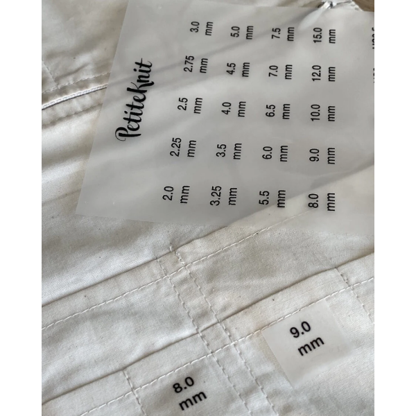 IRON-ON LABELS FOR KNITTER'S NEEDLE CASES