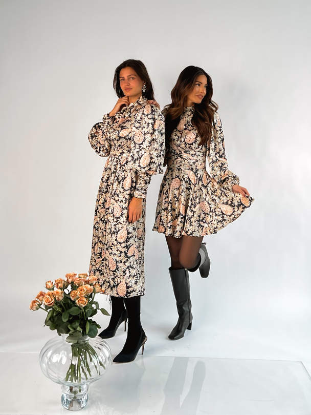 Jacquard Mini Dress - Leaves  - Image 6