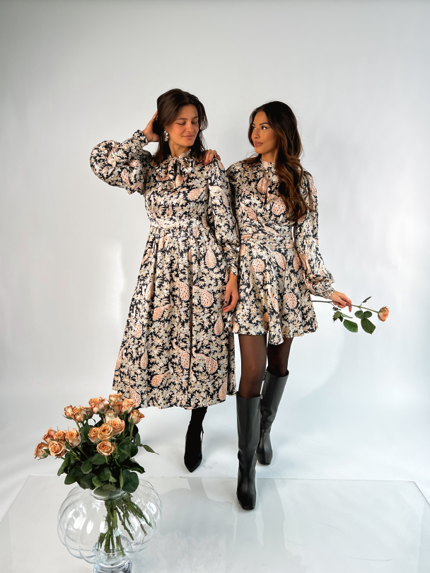 Jacquard Mini Dress - Leaves  - Image 9