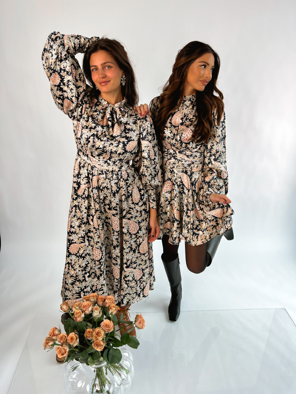Jacquard Mini Dress - Leaves  - Image 10
