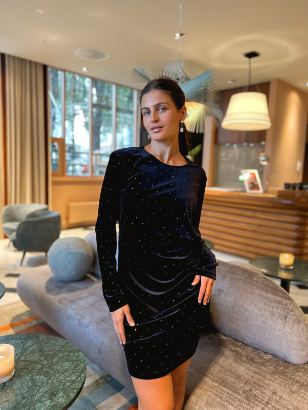 Clio Dress - Diamond Velvet - Image 8