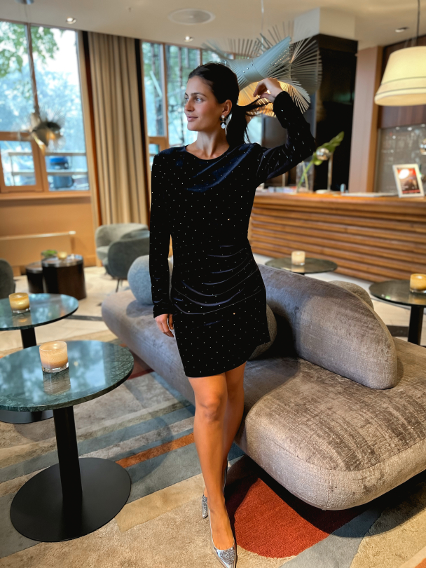 Clio Dress - Diamond Velvet - Image 11