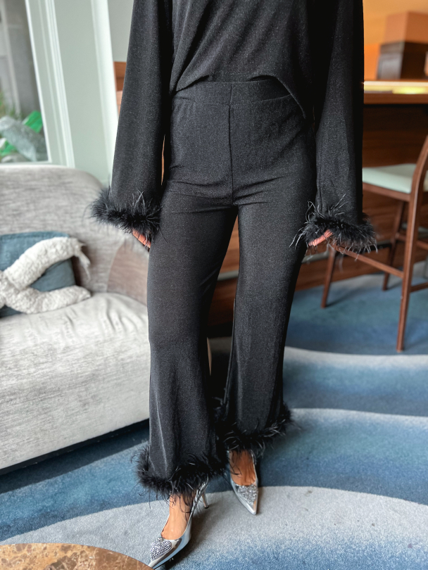 Peach Pants - Black Glitter - Image 1