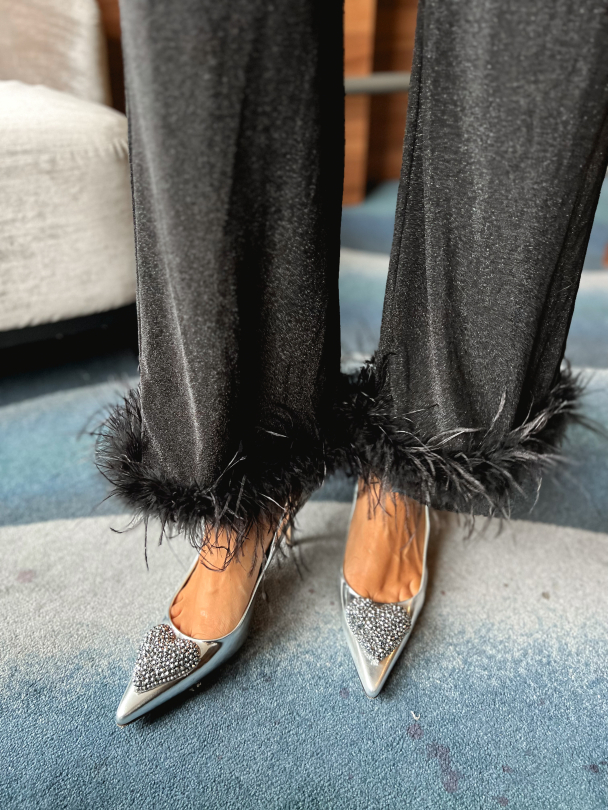 Peach Pants - Black Glitter - Image 5