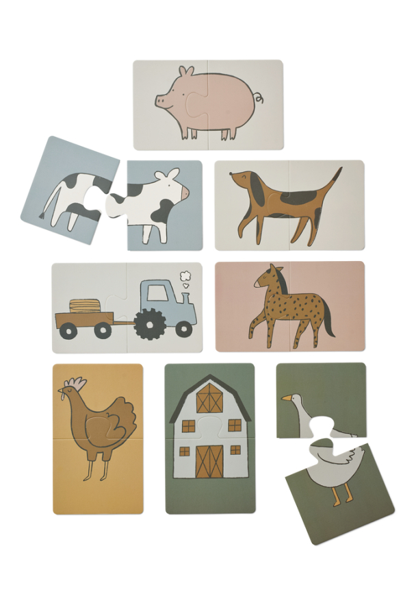 Liewood | Brett Puzzle Beginner - Farm/Sandy - Image 1