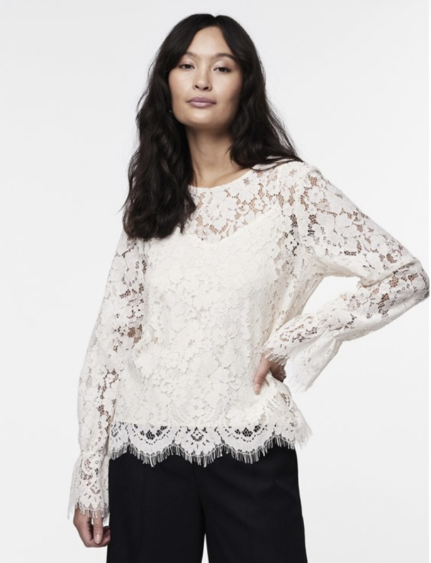 Perla Lace Top - Whitecap Gray - Image 5