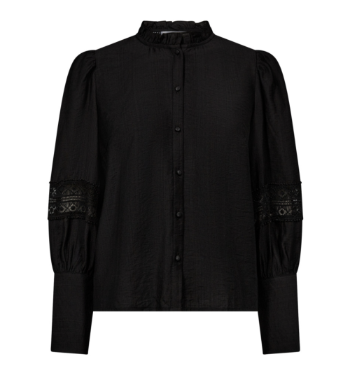 Angus Black Lace Shirt | Angus CC Lace Shirt fra Co´Couture