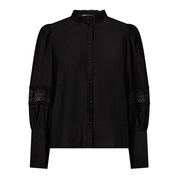 Angus Black Lace Shirt | Angus CC Lace Shirt fra Co´Couture