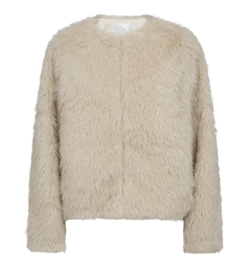 Tibet Cropped Fur Jacket | Tibet CC Cropped Fur Jacket Bone fra Co´Couture