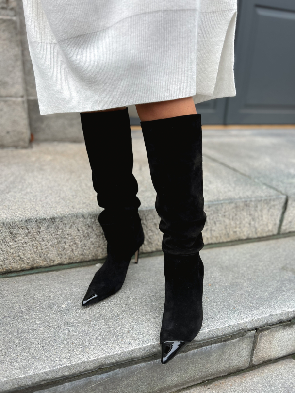 Alia Suede Boots - Black - Image 3