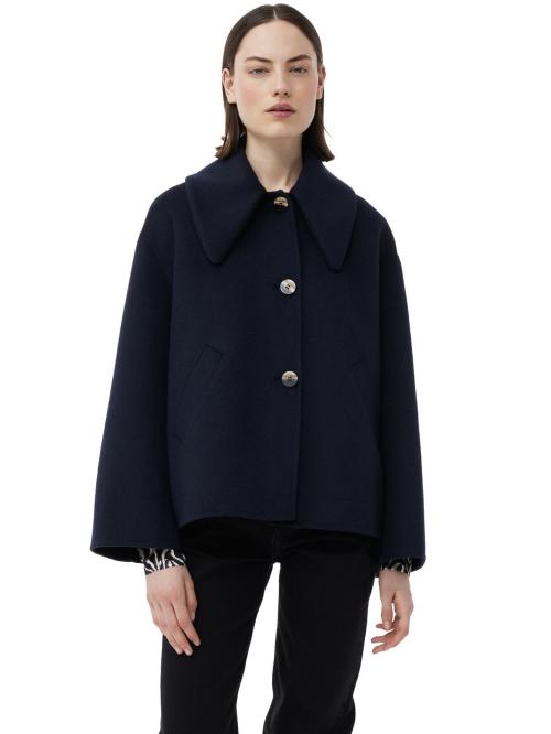 Wool Wide Collar Jacket