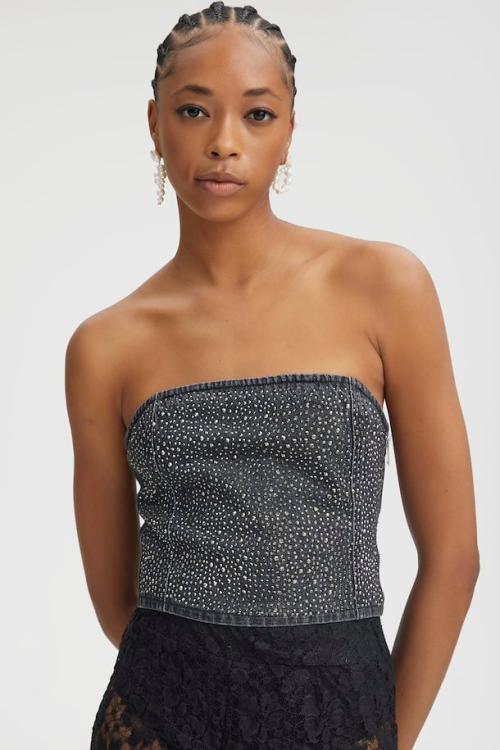 Nadiva Corsage - Dark Grey Washed 