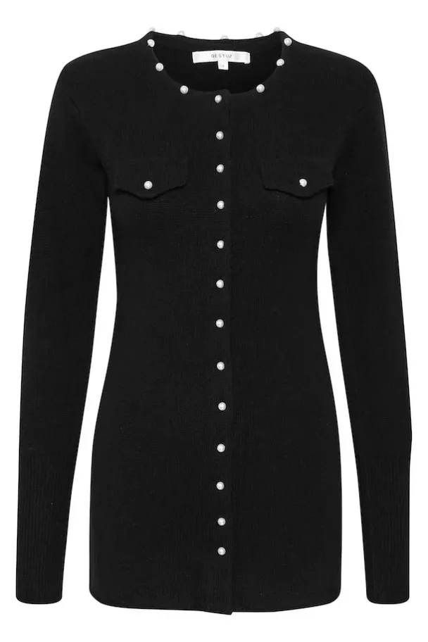 Manzi Wool Pearly Cardigan - Black  - Image 3