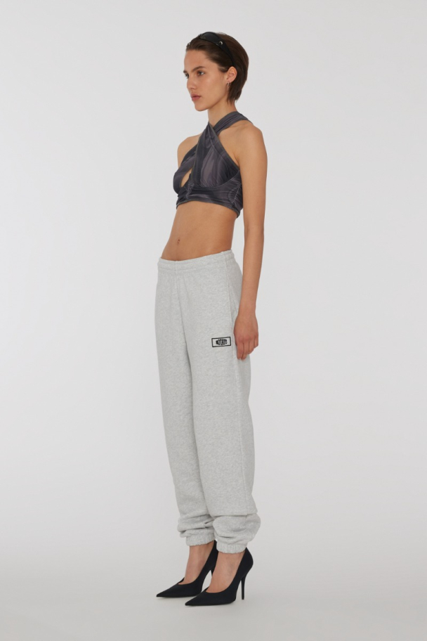 Sweatpants Whit Logo - Light Grey Melange - Image 4
