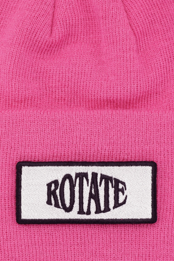 Knitted Beanie W. Patch - Ibis Rose  - Image 4
