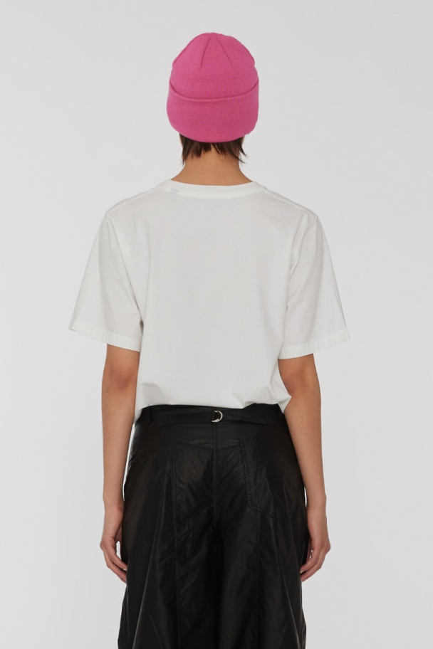 Knitted Beanie W. Patch - Ibis Rose  - Image 5