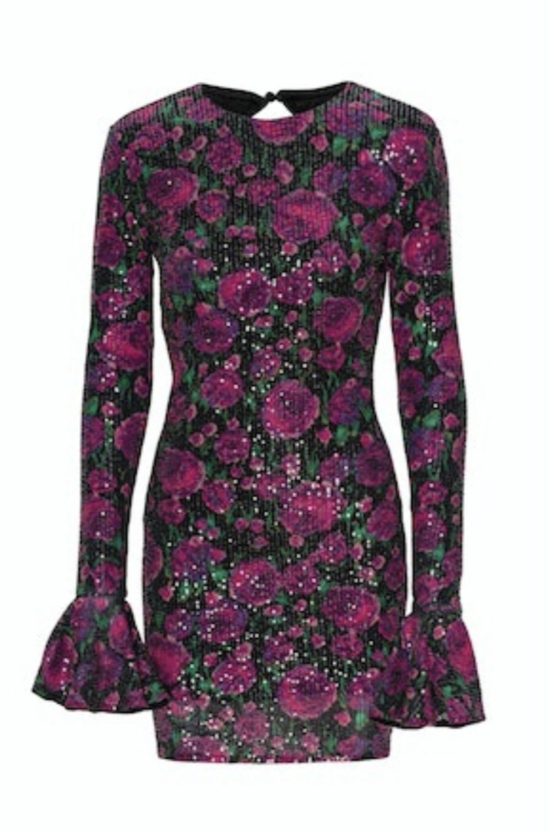 Sequins Open Back Dress - Bold Rose  - Image 2