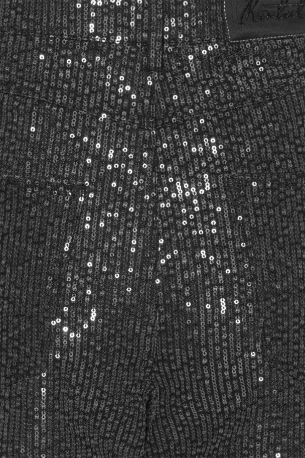 Twill Sequins Jeans - Black  - Image 7