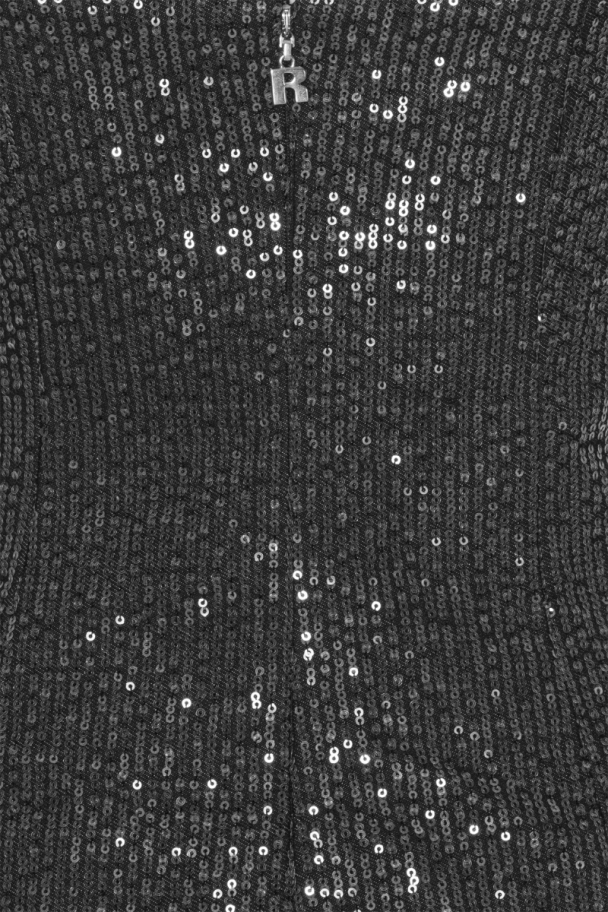Twill Sequin Mini Dress - Black  - Image 2
