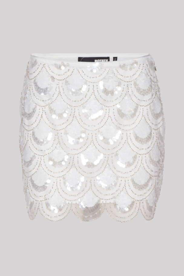 Sequins Mini Skirt - White - Image 2