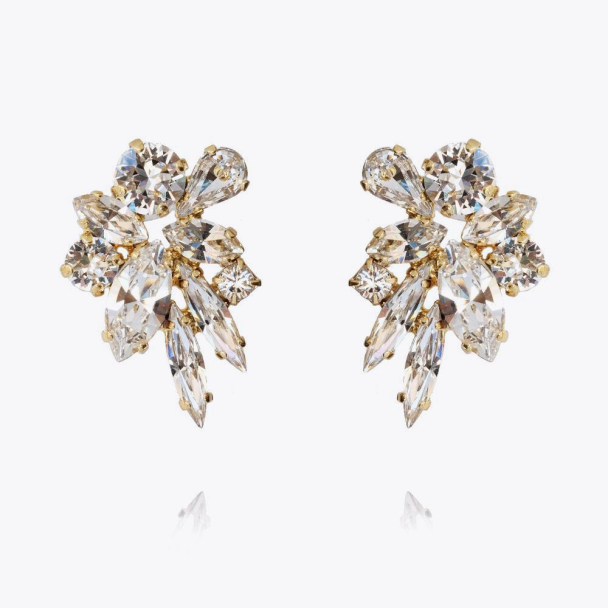 Talia Earcuffs Clips - Gold Crystal