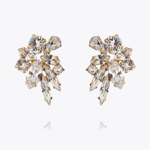 Talia Earcuffs Clips - Gold Crystal