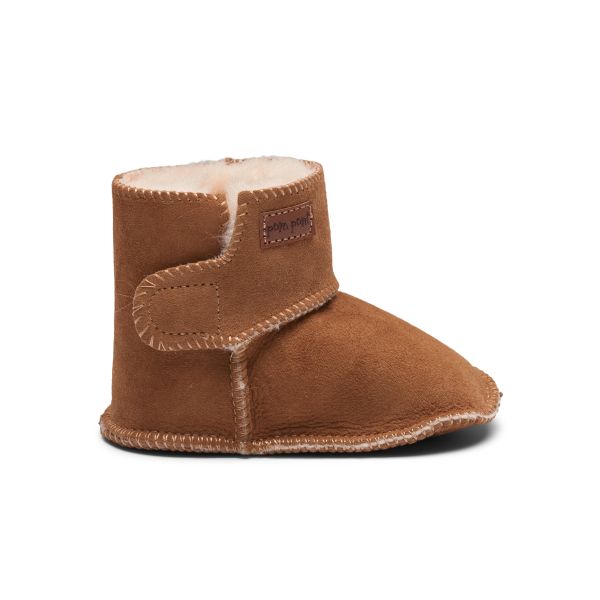 POM POM - BOOTY SHEEPSKIN CAMEL