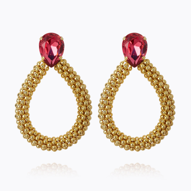 Classic Rope Earrings - Mulberry Red