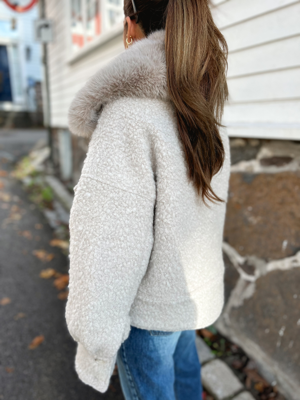Charlie Jacket Wool Boucle Thick - Crème - Image 4