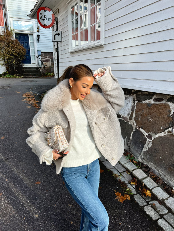 Charlie Jacket Wool Boucle Thick - Crème - Image 7