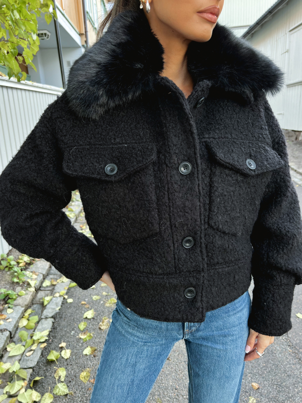 Charlie Jacket Wool Boucle Thick - Black - Image 1