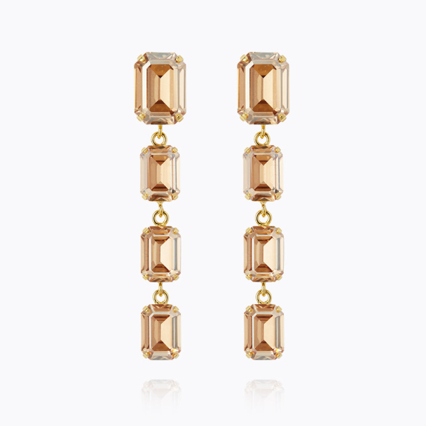 Lydia Long Earrings - Golden Shadow