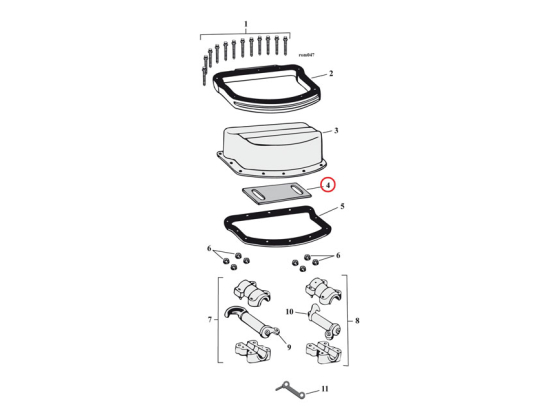  PAD FOR ROCKER COVER 48-65 Panhead 