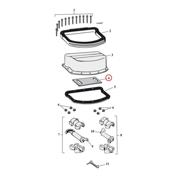  PAD FOR ROCKER COVER 48-65 Panhead 