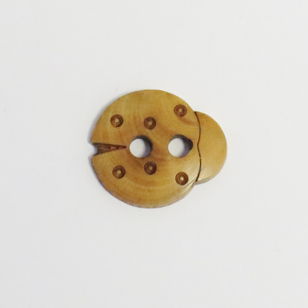 Treknapp - Marihøne - Natur - 2 hull - 13mm