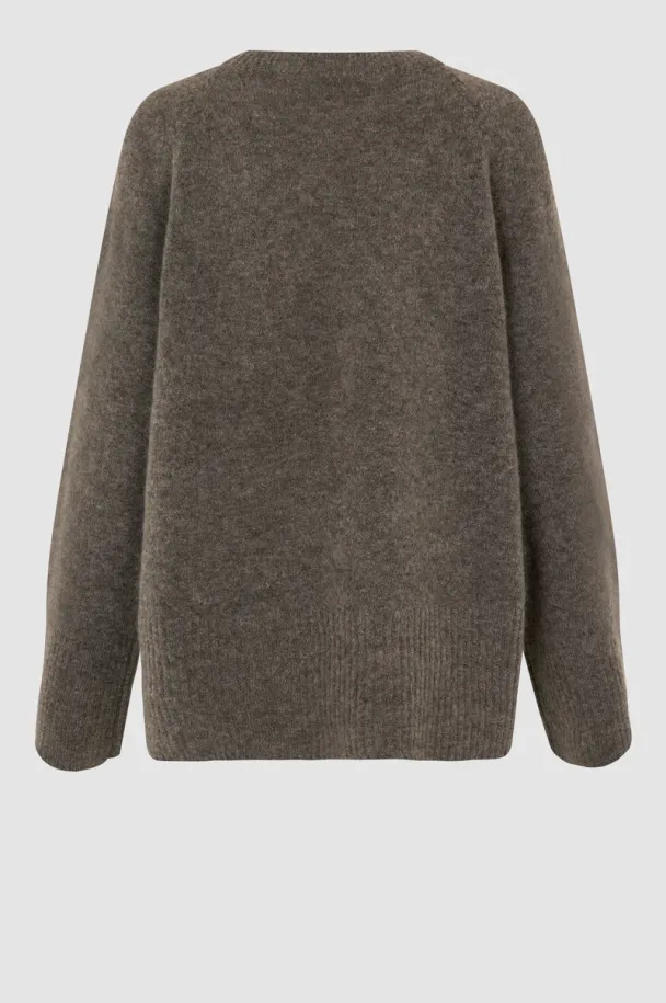 Brookline Knit Raglan O-Neck - Major Brown - Image 3
