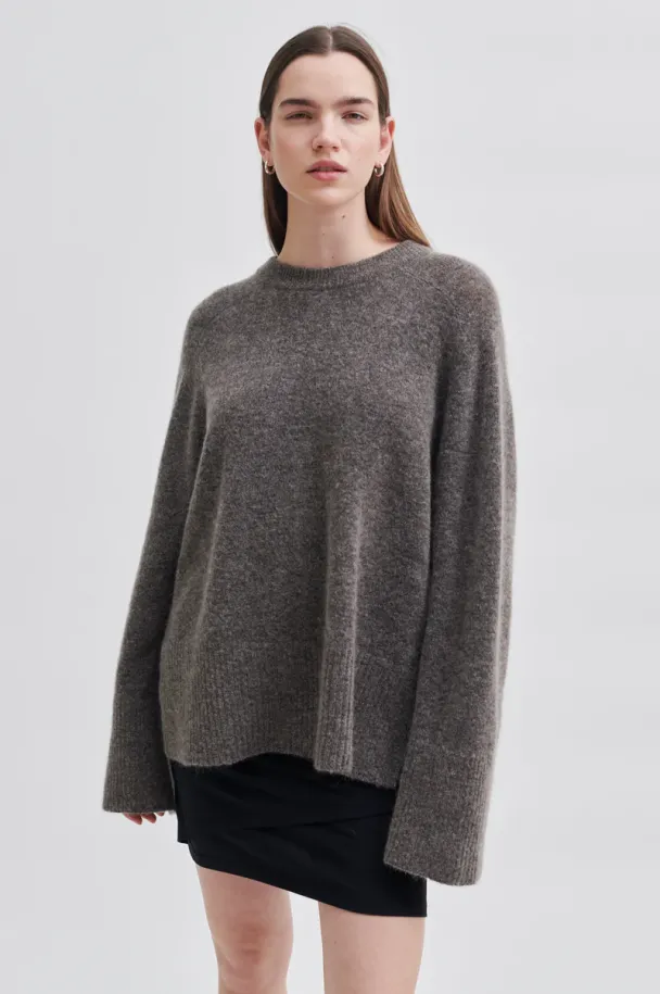 Brookline Knit Raglan O-Neck - Major Brown - Image 4