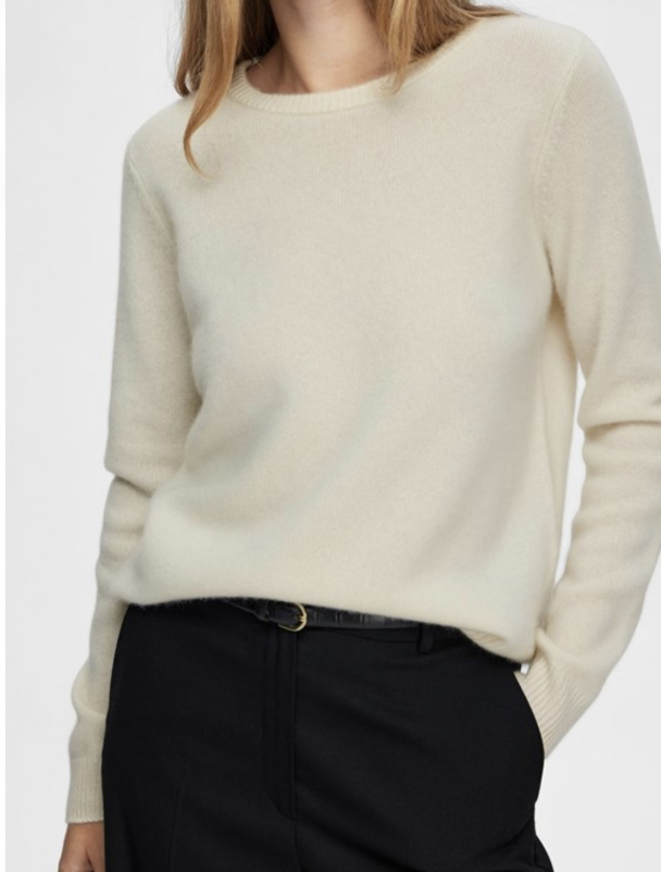 Manila Knit Cashmere O-neck - Birch - Image 3