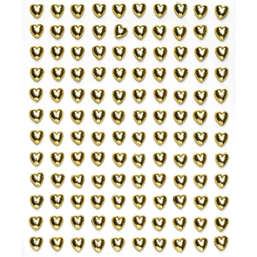 Pearl stickers gullfargede hjerter