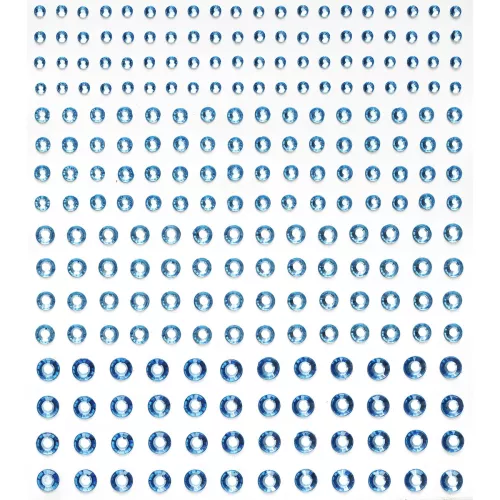 Rhinestone stickers lyseblå