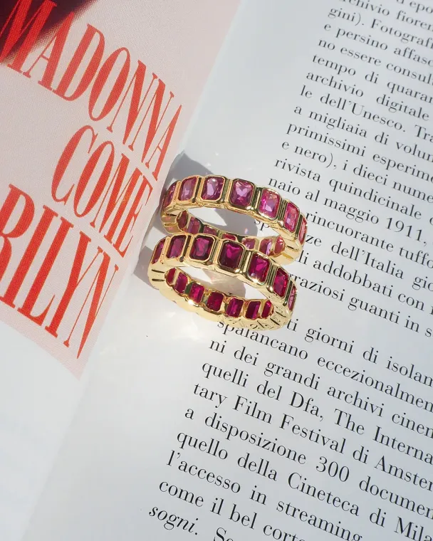 LUV AJ Emerald Ballier Ring - Image 4