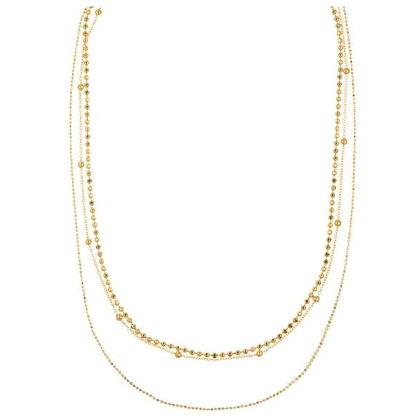 ORELIA Fine Chain Row Necklace - Image 2